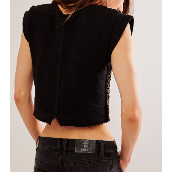 FREE PEOPLE Lola Top / Black + Tan Combo - Picture 3 of 8